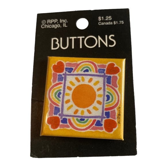 LOT of 5 Vintage Cool Positive Sayings Affirmations Button Pins - Picture 4 of 8